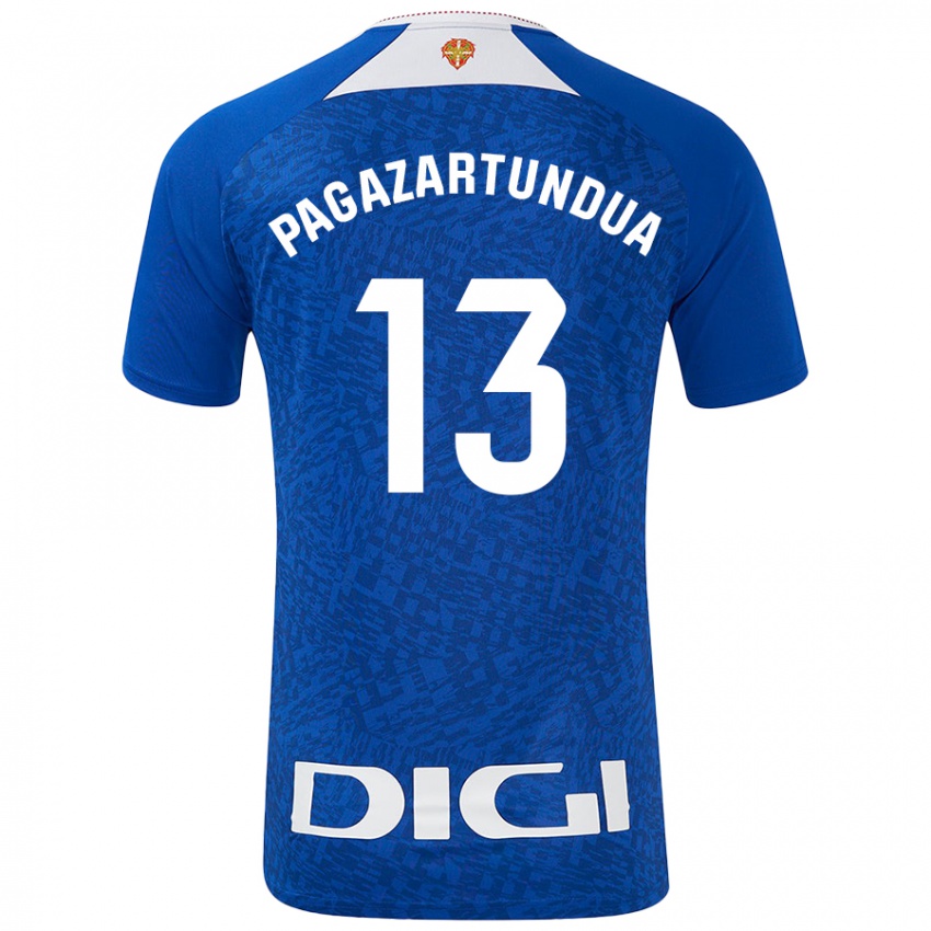 Enfant Maillot Iker Pagazartundua #13 Bleu Roi Tenues Extérieur 2024/25 T-Shirt Belgique