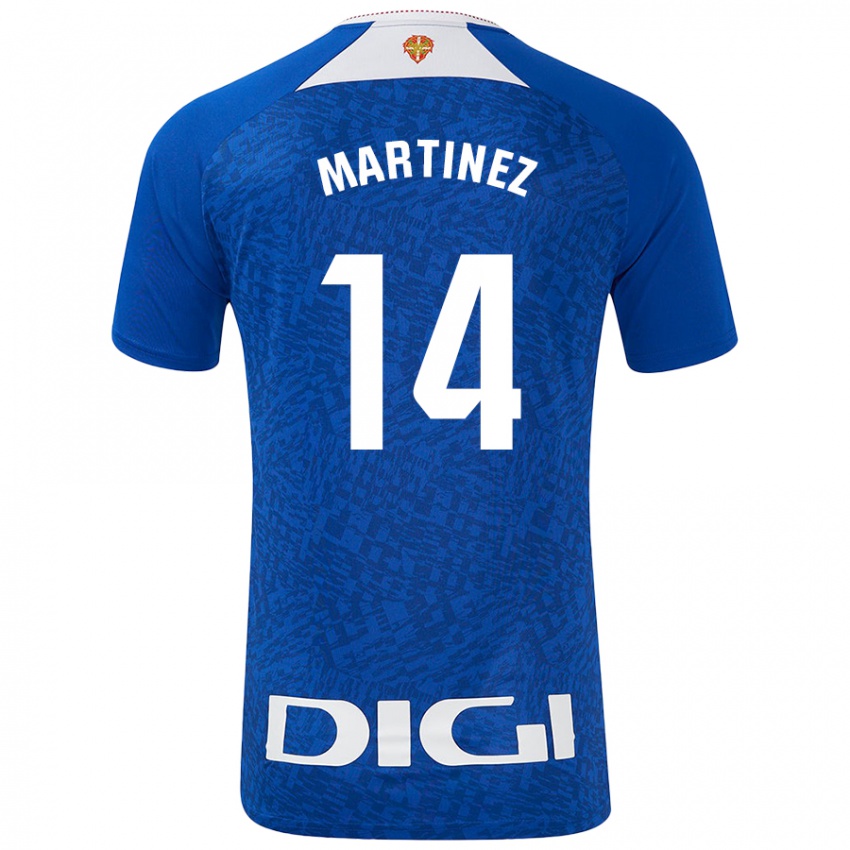 Enfant Maillot Pablo Martínez #14 Bleu Roi Tenues Extérieur 2024/25 T-Shirt Belgique