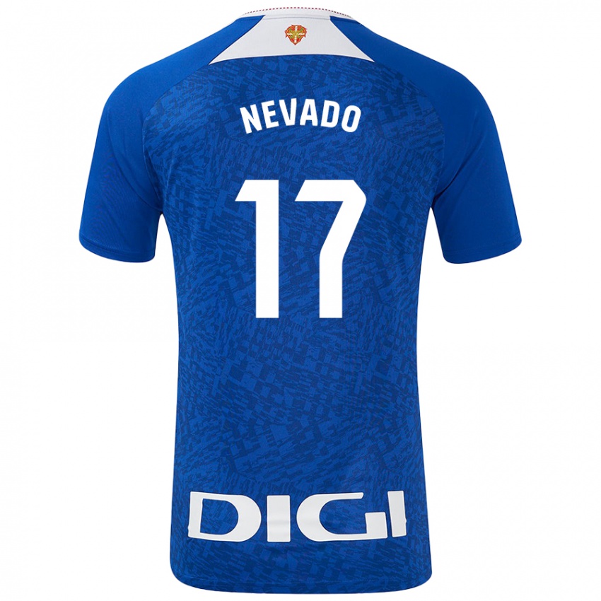 Enfant Maillot Nerea Nevado Gómez #17 Bleu Roi Tenues Extérieur 2024/25 T-Shirt Belgique