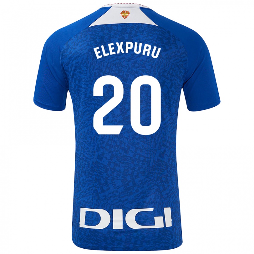 Enfant Maillot Ane Elexpuru Añorga #20 Bleu Roi Tenues Extérieur 2024/25 T-Shirt Belgique