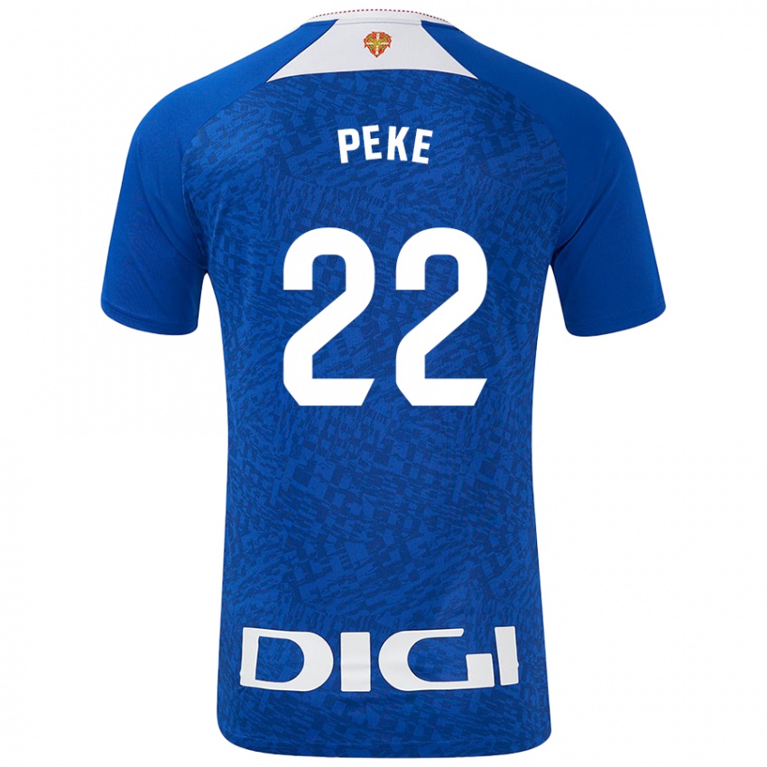 Enfant Maillot Ainize Barea Nuñez #22 Bleu Roi Tenues Extérieur 2024/25 T-Shirt Belgique