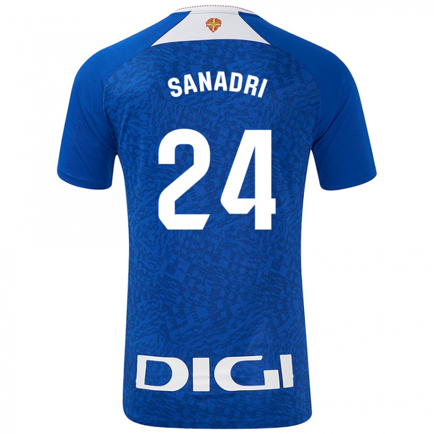 Enfant Maillot Sanadri #24 Bleu Roi Tenues Extérieur 2024/25 T-Shirt Belgique