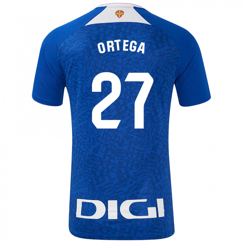 Enfant Maillot Sara Ortega #27 Bleu Roi Tenues Extérieur 2024/25 T-Shirt Belgique