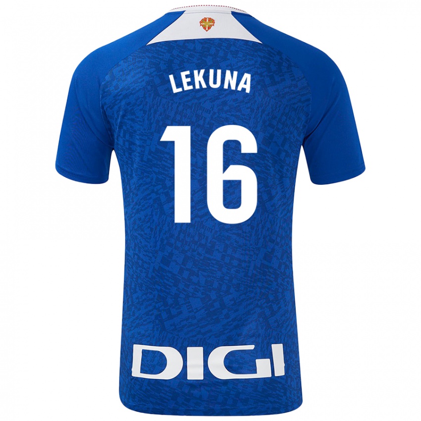 Enfant Maillot Adrián Lekuna #16 Bleu Roi Tenues Extérieur 2024/25 T-Shirt Belgique