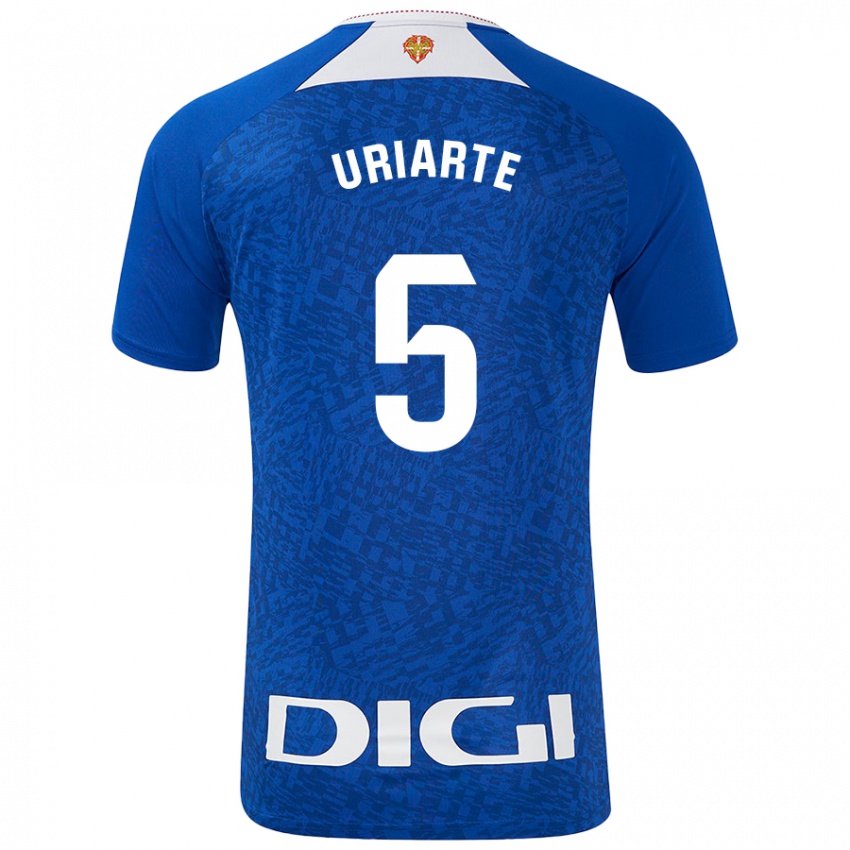 Enfant Maillot Naroa Uriarte Urazurrutia #5 Bleu Roi Tenues Extérieur 2024/25 T-Shirt Belgique