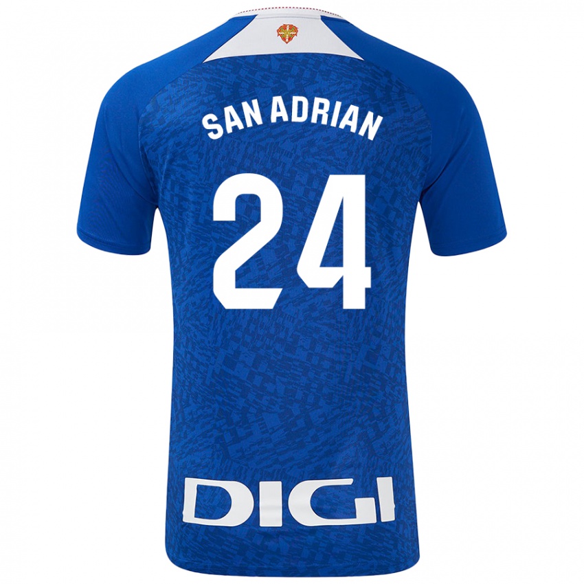 Enfant Maillot Marta San Adrián Rocandio #24 Bleu Roi Tenues Extérieur 2024/25 T-Shirt Belgique