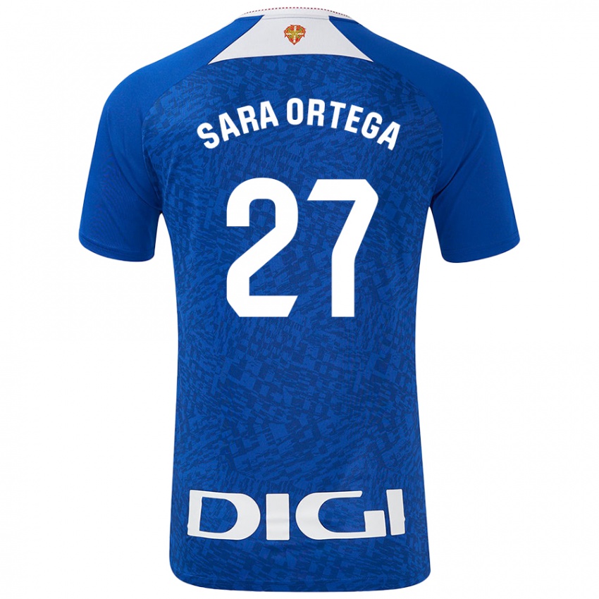 Enfant Maillot Sara Ortega Ruiz #27 Bleu Roi Tenues Extérieur 2024/25 T-Shirt Belgique