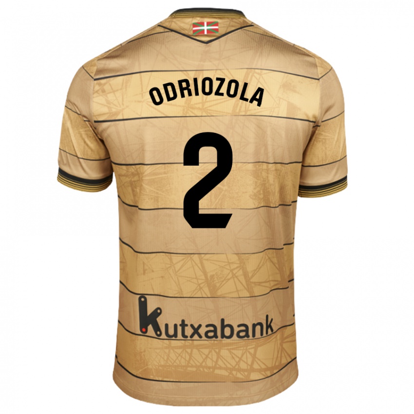 Enfant Maillot Alvaro Odriozola #2 Marron Tenues Extérieur 2024/25 T-Shirt Belgique