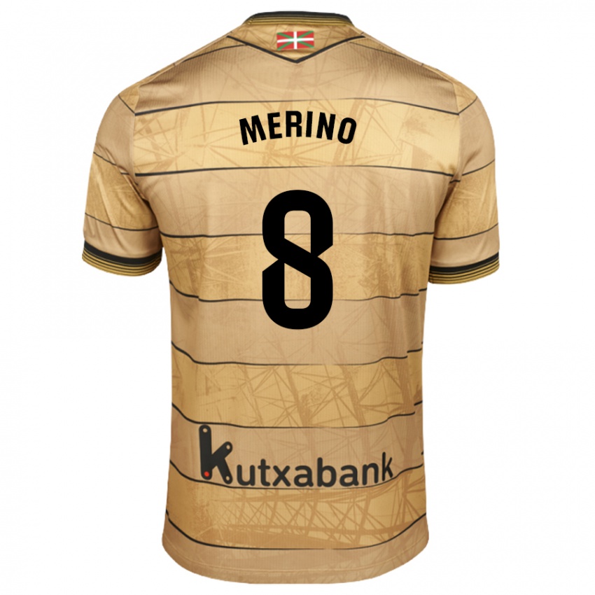 Enfant Maillot Mikel Merino #8 Marron Tenues Extérieur 2024/25 T-Shirt Belgique