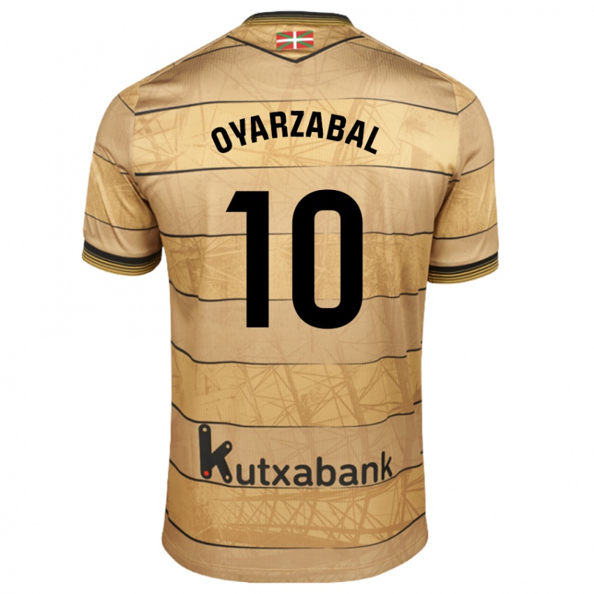 Enfant Maillot Mikel Oyarzabal #10 Marron Tenues Extérieur 2024/25 T-Shirt Belgique