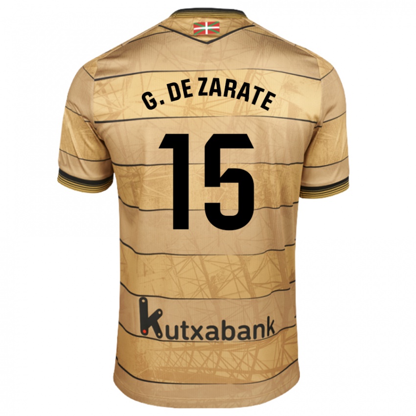 Enfant Maillot Urko González De Zarate #15 Marron Tenues Extérieur 2024/25 T-Shirt Belgique