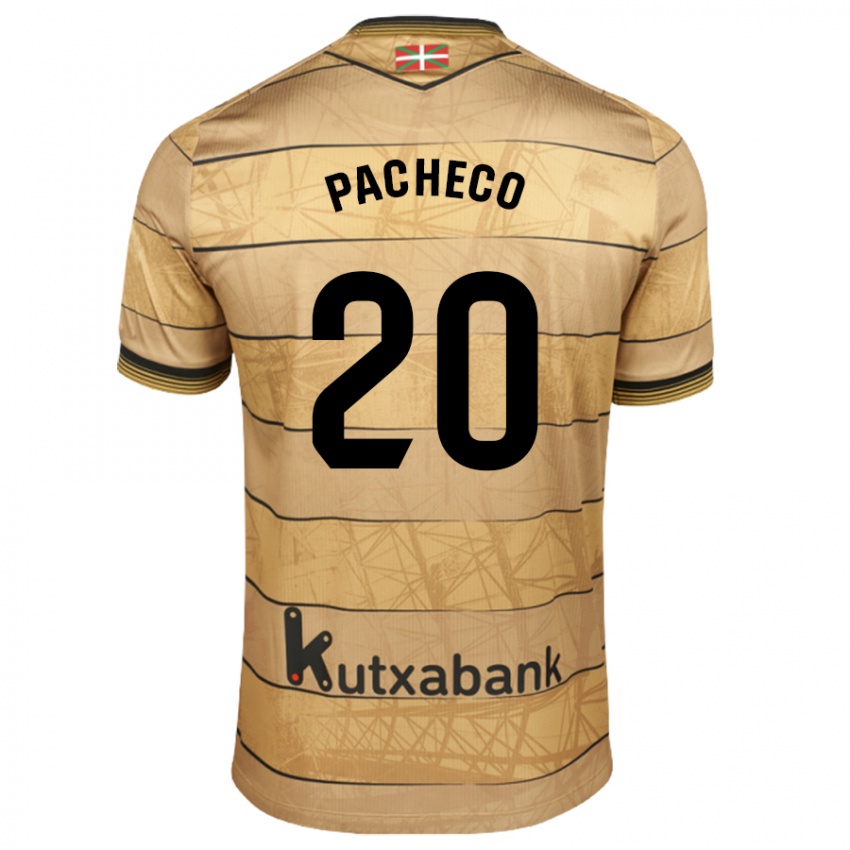 Enfant Maillot Jon Pacheco #20 Marron Tenues Extérieur 2024/25 T-Shirt Belgique