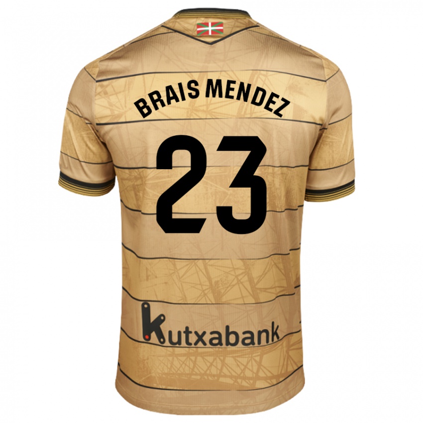 Enfant Maillot Brais Méndez #23 Marron Tenues Extérieur 2024/25 T-Shirt Belgique