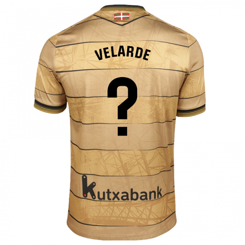 Enfant Maillot Alain Velarde #0 Marron Tenues Extérieur 2024/25 T-Shirt Belgique