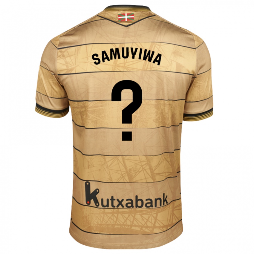 Enfant Maillot Santino Samuyiwa #0 Marron Tenues Extérieur 2024/25 T-Shirt Belgique