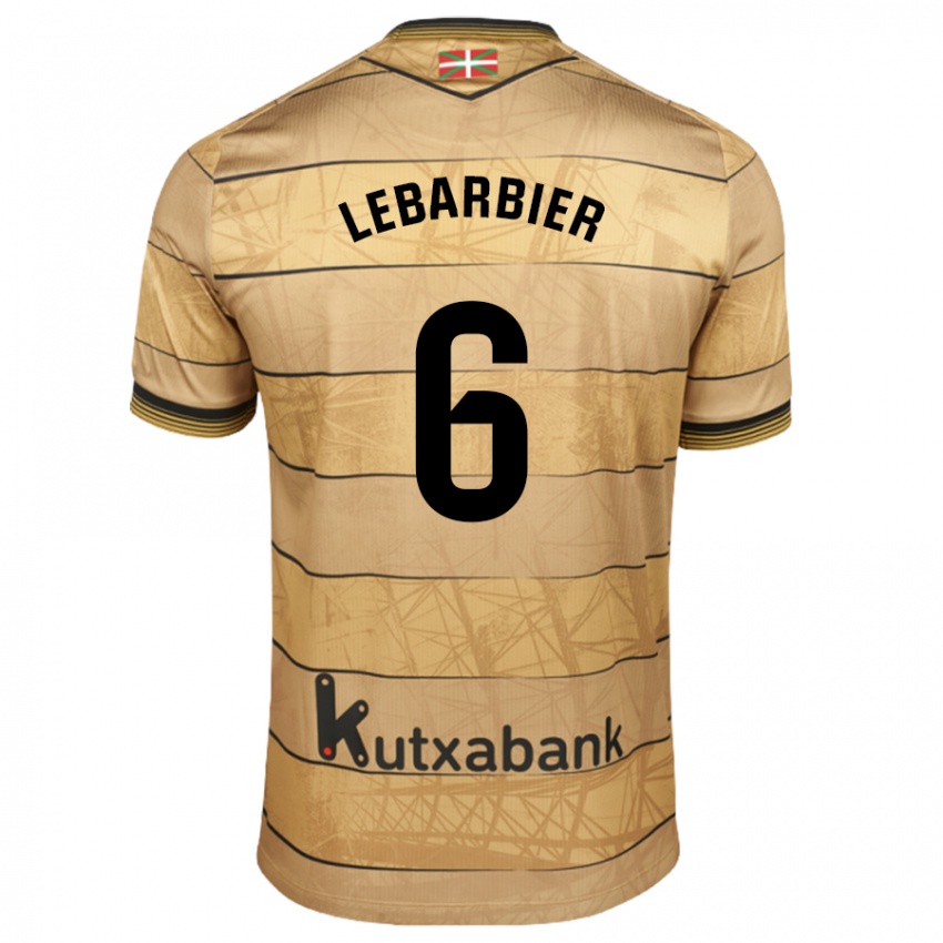 Enfant Maillot Alex Lebarbier #6 Marron Tenues Extérieur 2024/25 T-Shirt Belgique