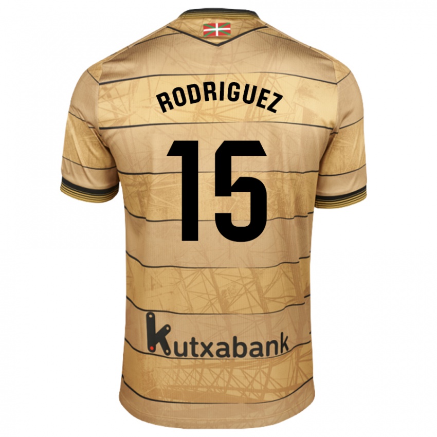 Enfant Maillot Peru Rodríguez #15 Marron Tenues Extérieur 2024/25 T-Shirt Belgique