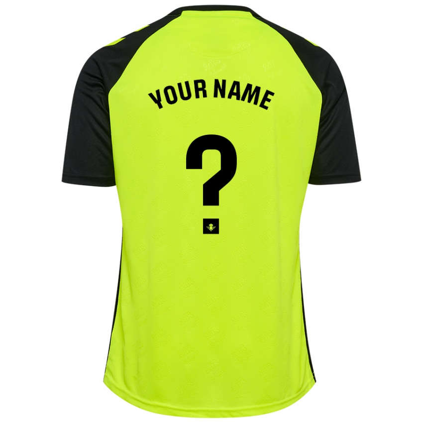 Enfant Maillot Votre Nom #0 Jaune Fluo Noir Tenues Extérieur 2024/25 T-Shirt Belgique