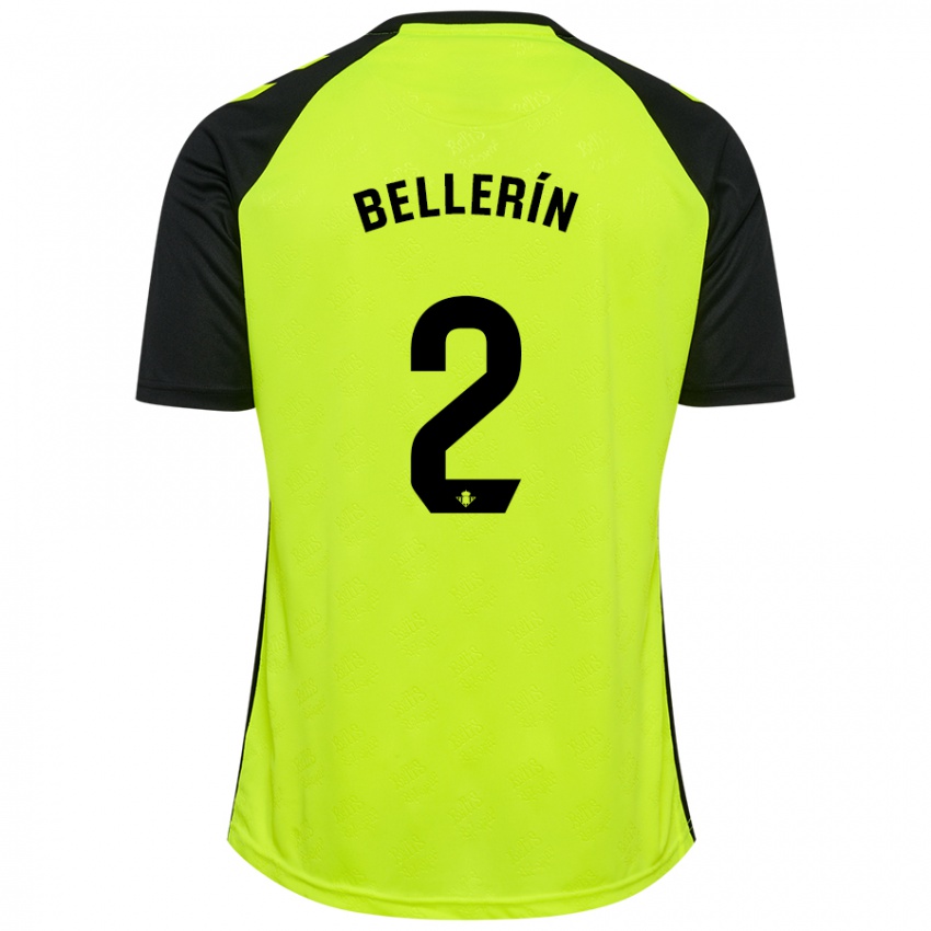 Enfant Maillot Hector Bellerin #2 Jaune Fluo Noir Tenues Extérieur 2024/25 T-Shirt Belgique