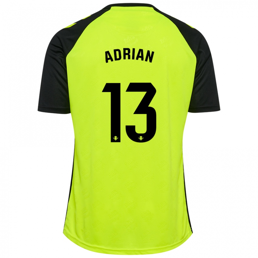 Enfant Maillot Adrian #13 Jaune Fluo Noir Tenues Extérieur 2024/25 T-Shirt Belgique