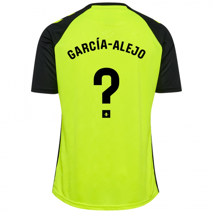 Kinder Raúl García-Alejo #0 Fluoreszierendes Gelb Schwarz Auswärtstrikot Trikot 2024/25 T-Shirt Belgien