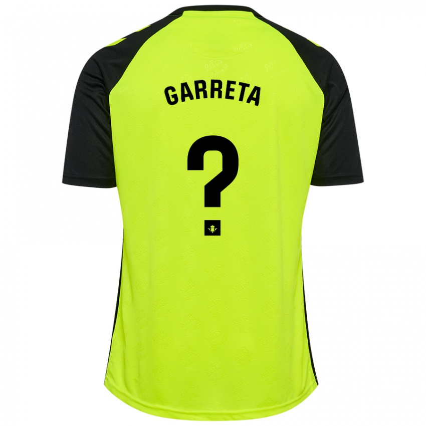 Kinder Félix Garreta #0 Fluoreszierendes Gelb Schwarz Auswärtstrikot Trikot 2024/25 T-Shirt Belgien