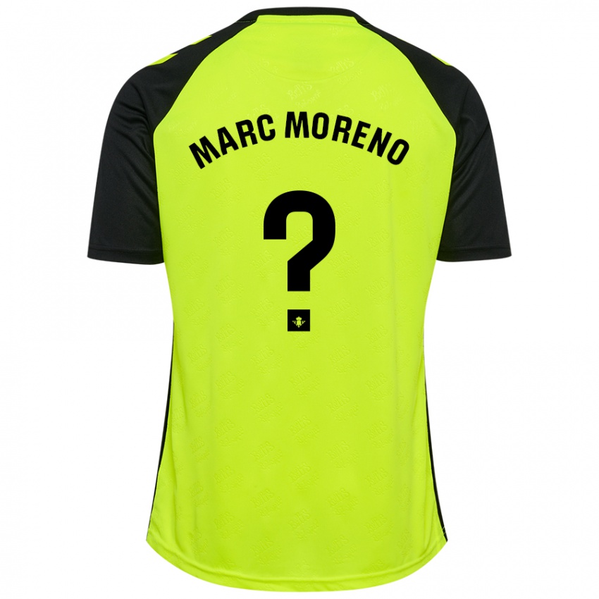 Kinder Marc Moreno #0 Fluoreszierendes Gelb Schwarz Auswärtstrikot Trikot 2024/25 T-Shirt Belgien