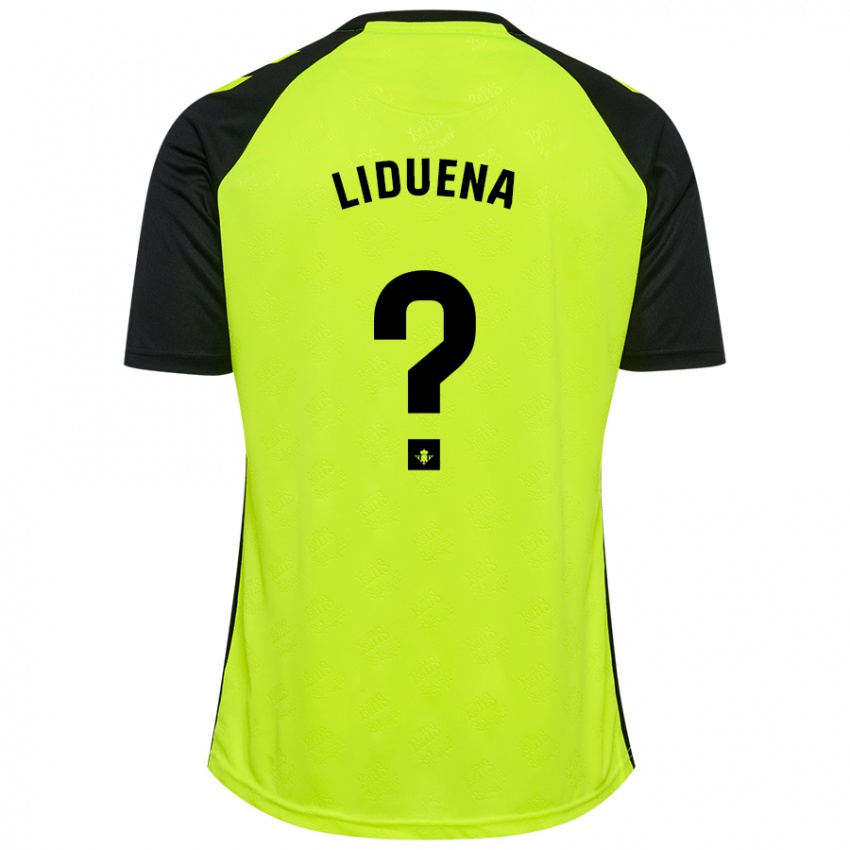 Kinder Rubén Lidueña #0 Fluoreszierendes Gelb Schwarz Auswärtstrikot Trikot 2024/25 T-Shirt Belgien