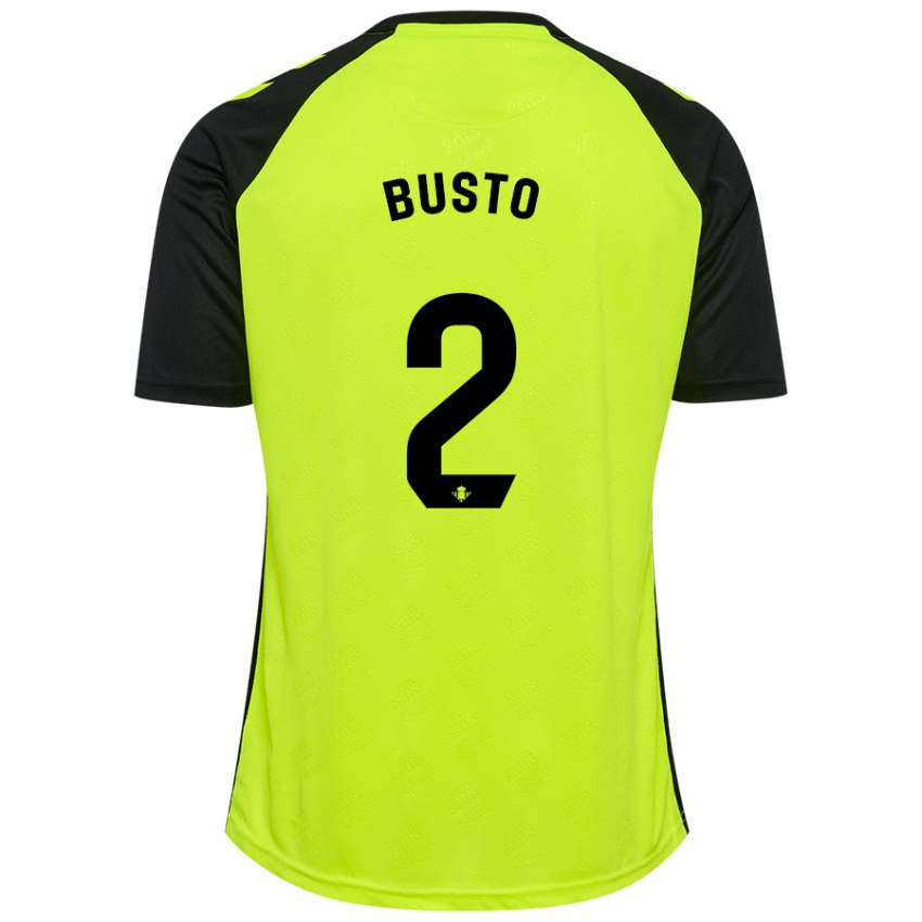 Kinder Pablo Busto #2 Fluoreszierendes Gelb Schwarz Auswärtstrikot Trikot 2024/25 T-Shirt Belgien