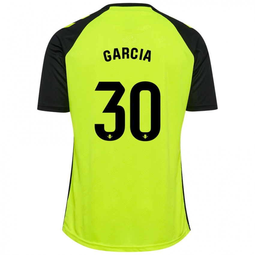 Kinder Germán García #30 Fluoreszierendes Gelb Schwarz Auswärtstrikot Trikot 2024/25 T-Shirt Belgien