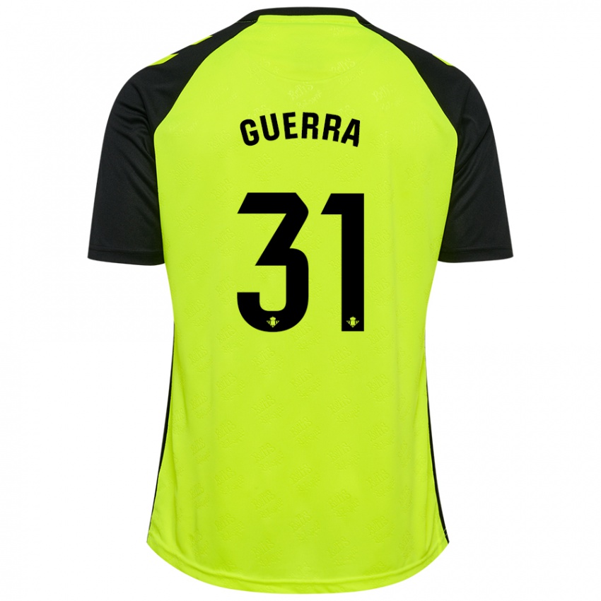 Kinder Ana Guerra Morcillo #31 Fluoreszierendes Gelb Schwarz Auswärtstrikot Trikot 2024/25 T-Shirt Belgien