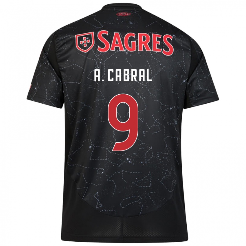 Enfant Maillot Arthur Cabral #9 Noir Rouge Tenues Extérieur 2024/25 T-Shirt Belgique