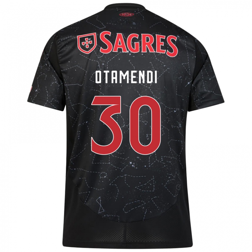 Enfant Maillot Nicolás Otamendi #30 Noir Rouge Tenues Extérieur 2024/25 T-Shirt Belgique