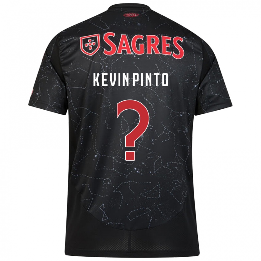 Kinderen Kevin Pinto #0 Zwart Rood Uitshirt Uittenue 2024/25 T-Shirt België