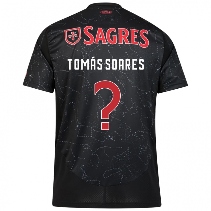 Enfant Maillot Tomás Soares #0 Noir Rouge Tenues Extérieur 2024/25 T-Shirt Belgique