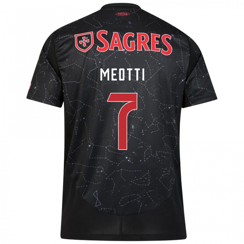 Enfant Maillot Carlos Meotti #7 Noir Rouge Tenues Extérieur 2024/25 T-Shirt Belgique