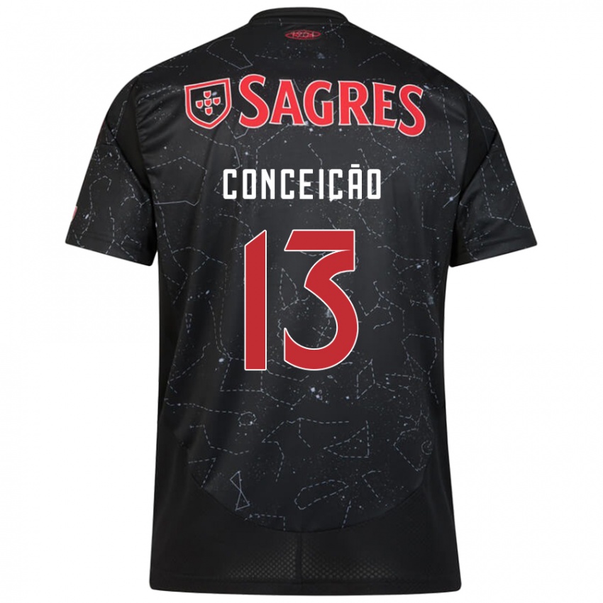 Enfant Maillot João Conceição #13 Noir Rouge Tenues Extérieur 2024/25 T-Shirt Belgique