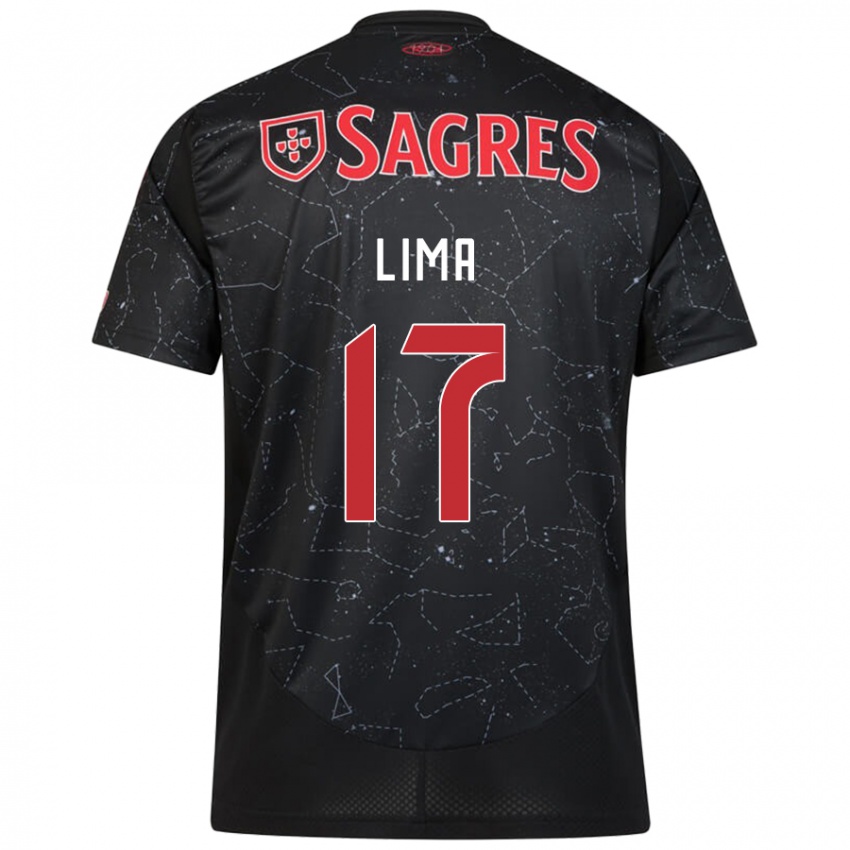 Enfant Maillot Ivan Lima #17 Noir Rouge Tenues Extérieur 2024/25 T-Shirt Belgique