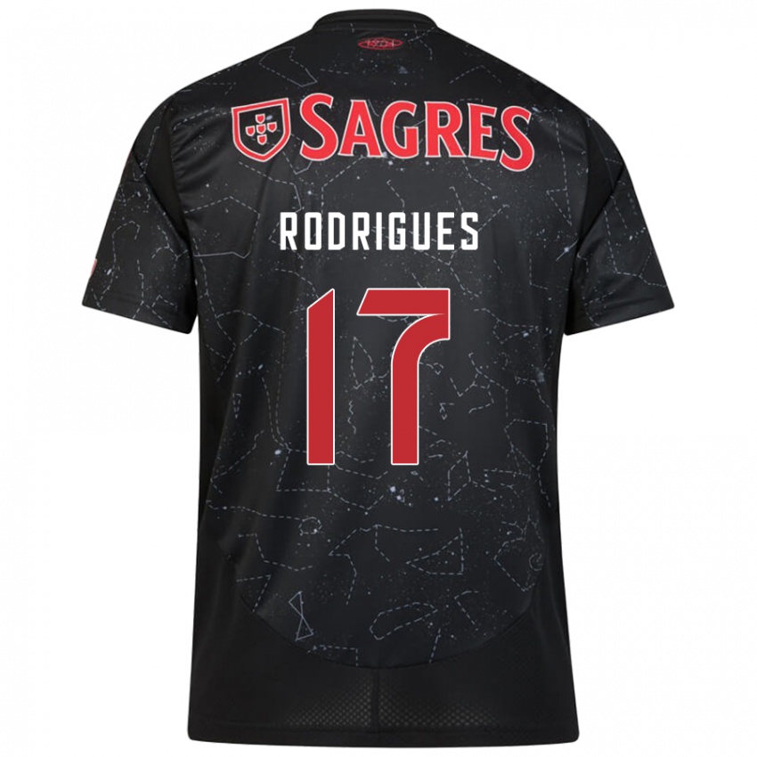 Enfant Maillot Tiago Rodrigues #17 Noir Rouge Tenues Extérieur 2024/25 T-Shirt Belgique