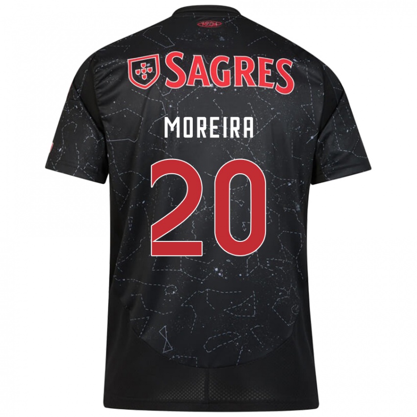 Enfant Maillot André Moreira #20 Noir Rouge Tenues Extérieur 2024/25 T-Shirt Belgique