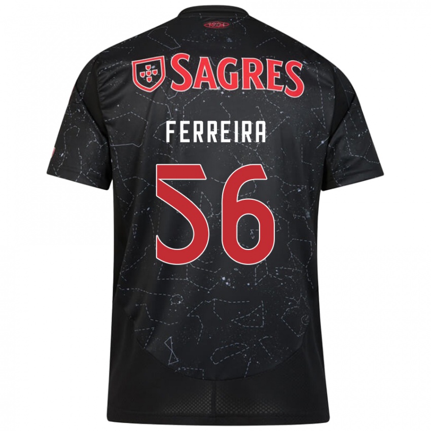 Enfant Maillot Martim Ferreira #56 Noir Rouge Tenues Extérieur 2024/25 T-Shirt Belgique