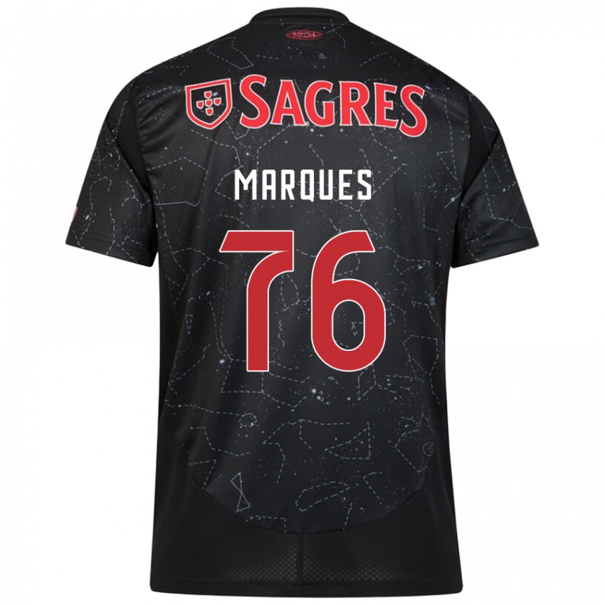 Kinderen Gustavo Marques #76 Zwart Rood Uitshirt Uittenue 2024/25 T-Shirt België