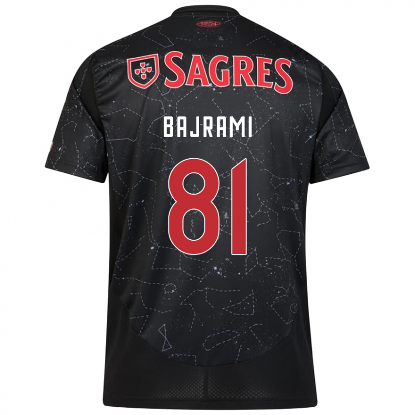 Kinderen Adrian Bajrami #81 Zwart Rood Uitshirt Uittenue 2024/25 T-Shirt België