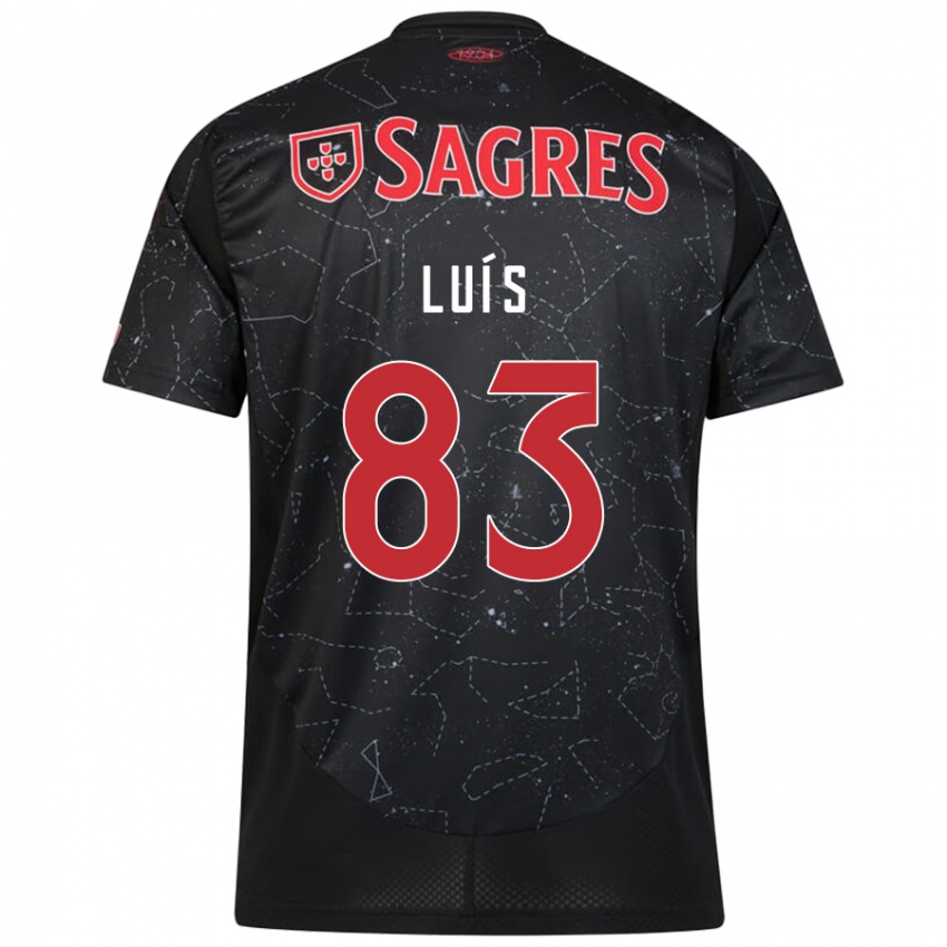 Enfant Maillot Rafael Luís #83 Noir Rouge Tenues Extérieur 2024/25 T-Shirt Belgique