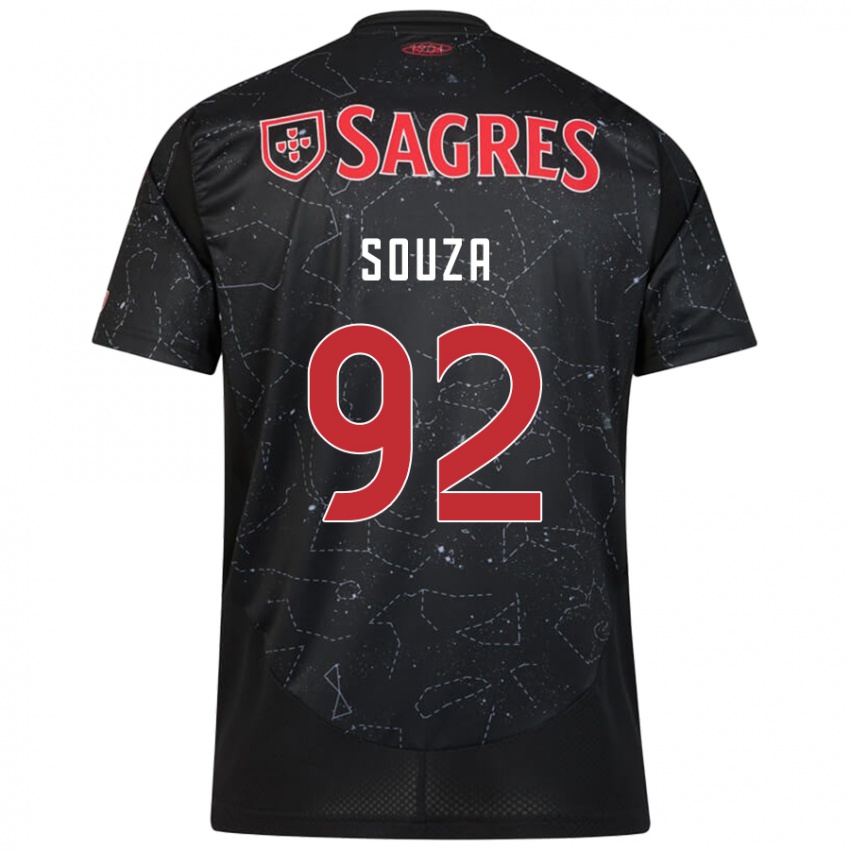 Enfant Maillot Pedro Souza #92 Noir Rouge Tenues Extérieur 2024/25 T-Shirt Belgique