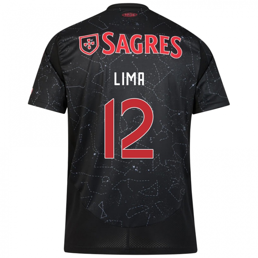 Enfant Maillot Thaís Lima #12 Noir Rouge Tenues Extérieur 2024/25 T-Shirt Belgique