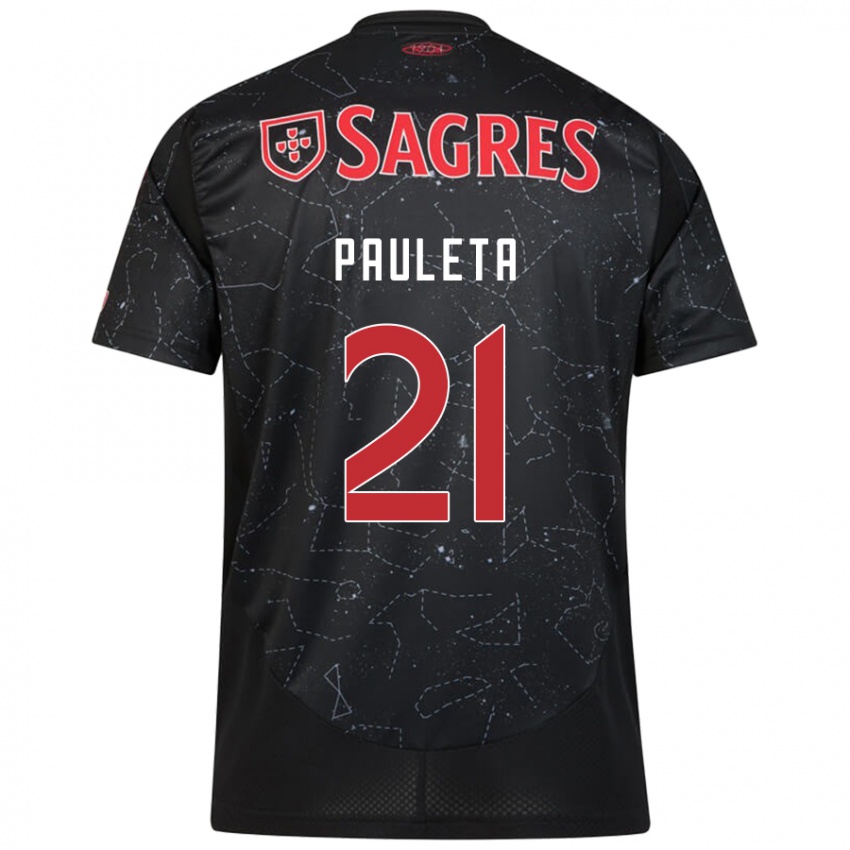 Kinderen Pauleta #21 Zwart Rood Uitshirt Uittenue 2024/25 T-Shirt België