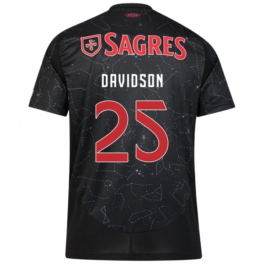 Enfant Maillot Chandra Davidson #25 Noir Rouge Tenues Extérieur 2024/25 T-Shirt Belgique