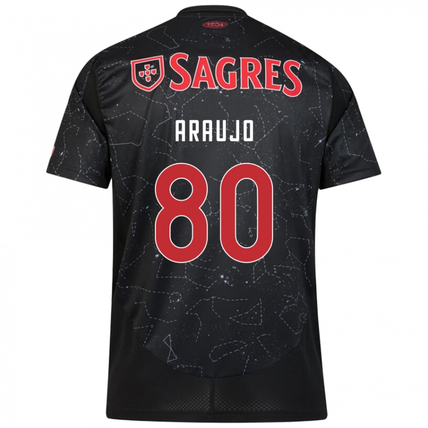 Enfant Maillot Lais Araujo #80 Noir Rouge Tenues Extérieur 2024/25 T-Shirt Belgique