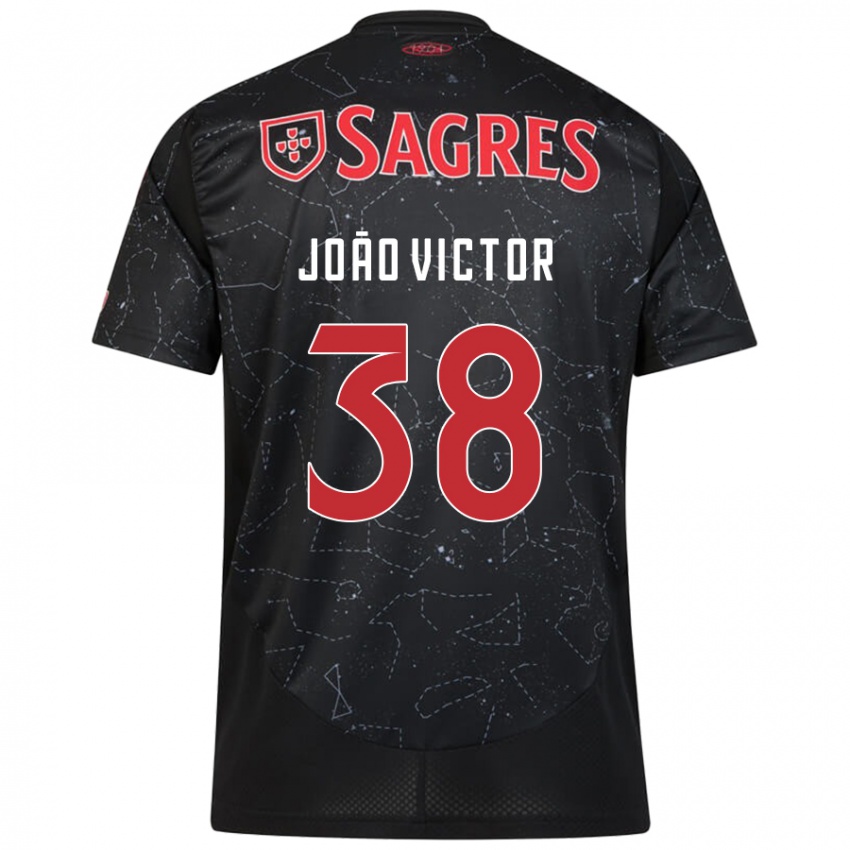 Enfant Maillot Joao Victor #38 Noir Rouge Tenues Extérieur 2024/25 T-Shirt Belgique